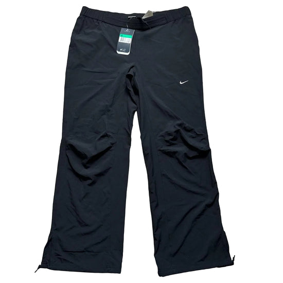 Nike Vintage Swoosh Black White and Floral Baggy Parachute Track Pant Bottoms( XL)