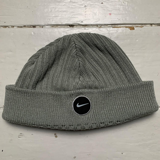 Nike Vintage Grey and Black Beanie Hat