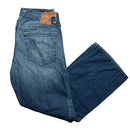 True Religion Bobby Baggy Blue White Stitch Jeans (36W)