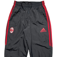 Adidas AC Milan Black and Red Shell Trackpant Bottoms (XS)