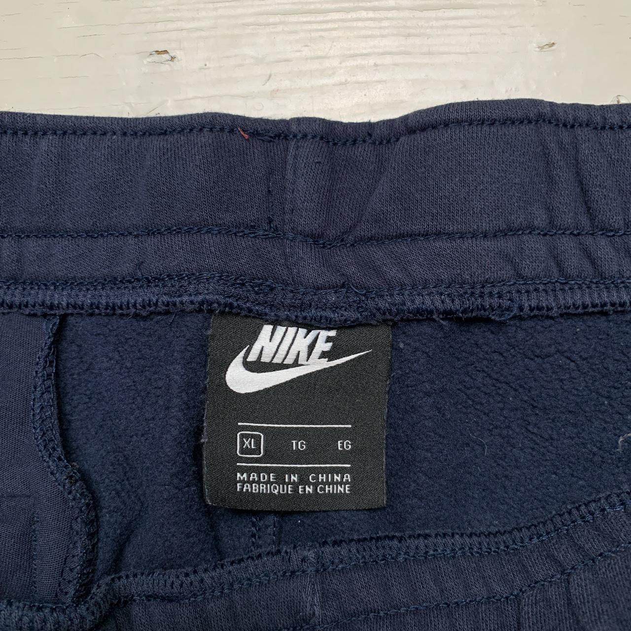 Nike Club Spellout Navy and White Joggers