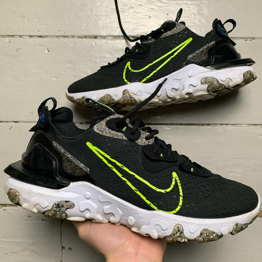 Nike React Black Neon Grey