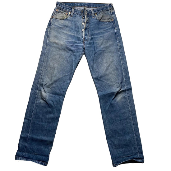 Levis 501 Vintage Baggy Light Blue Stonewash Jeans (30W)