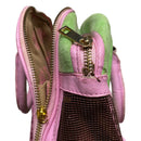 Juicy Couture Vintage Velour Shop Handbag Green and Pink