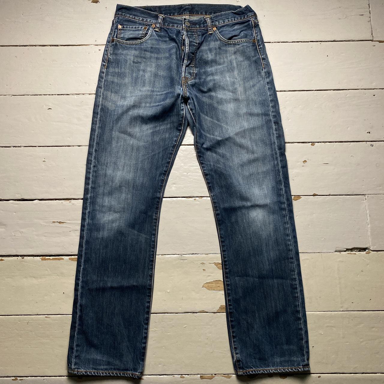 Levis 501 Stonewashed Navy Jeans