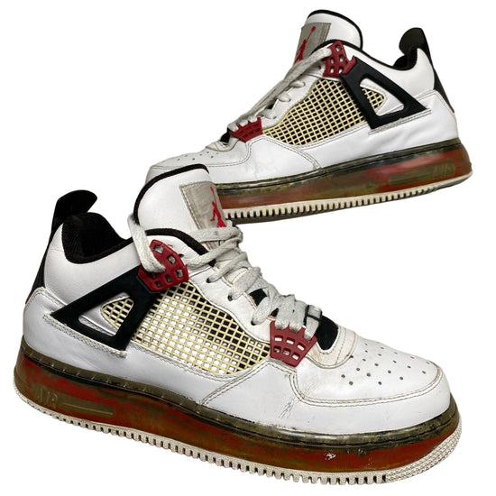 Jordan 4 Fusion Air Force 1 White and Varsity Red (UK 8)