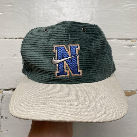 Nike Swoosh Vintage 90’s Corduroy Green and Cream Cap