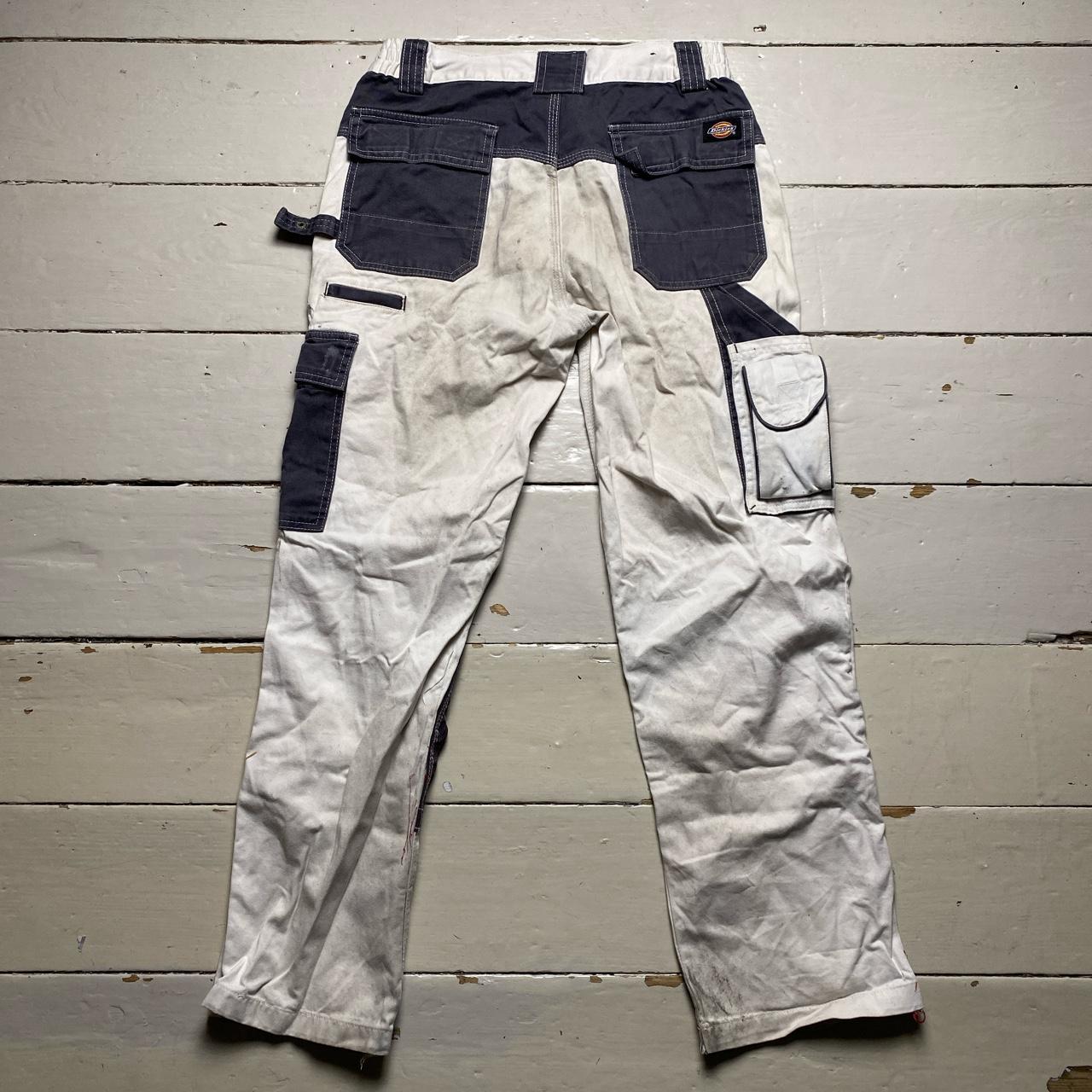 Dickies Utility Work Pant Trousers White and Grey