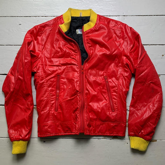 Made in Great Britain Red and Yellow Ski Bomber Jacket