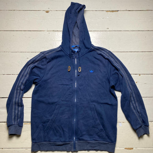 Adidas Originals Navy and Grey Hoodie