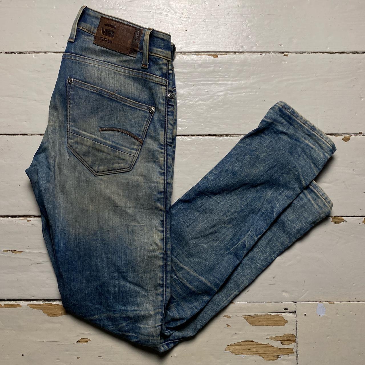 G Star Stonewashed Revend Slim Jeans