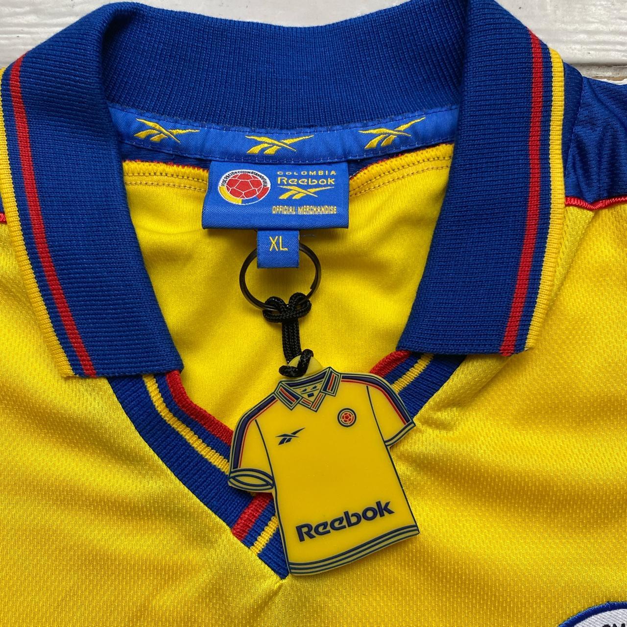 Colombia Reebok Vintage 90’s 1998/9 Football Jersey Yellow Blue and Red