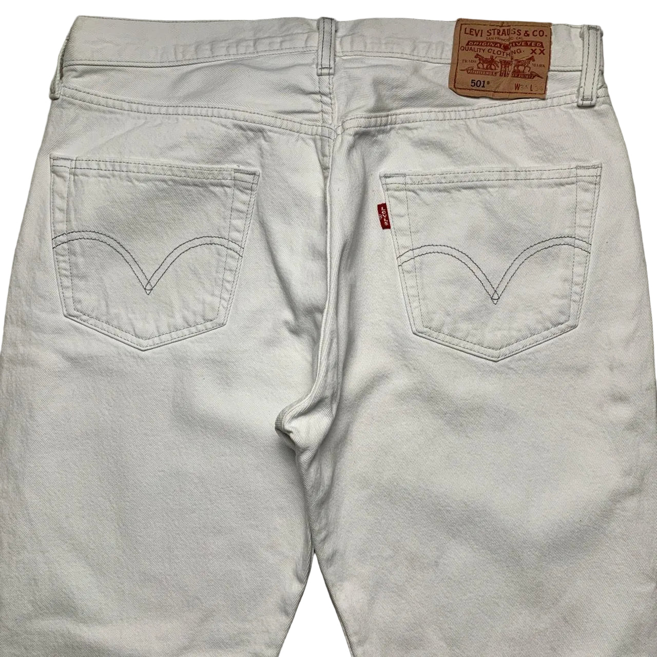 Levis Vintage 501 White Jeans