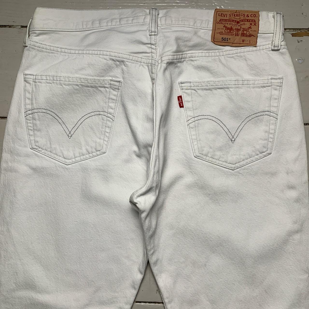 Levis Vintage 501 White Jeans