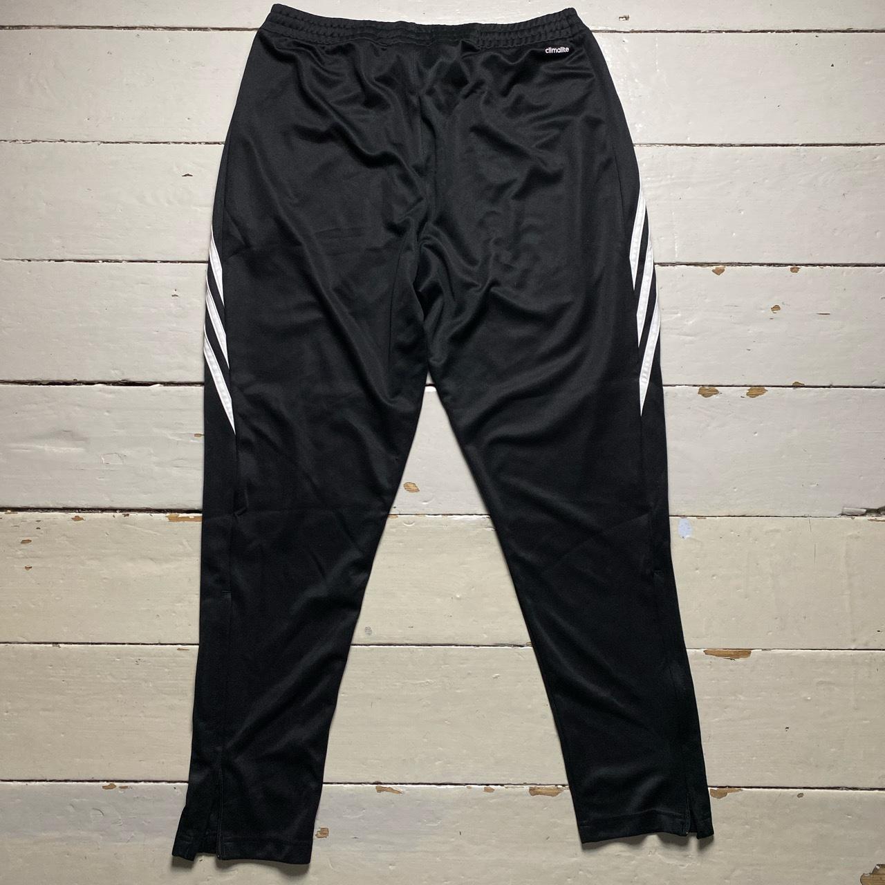 Adidas Black and White Slim Fit Trackpant Bottoms