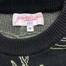 Yardsale Barbed Wire Black and Green Knit Jumper (M)