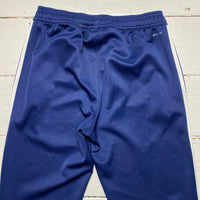 Adidas Navy and White Track Pant Slim Joggers