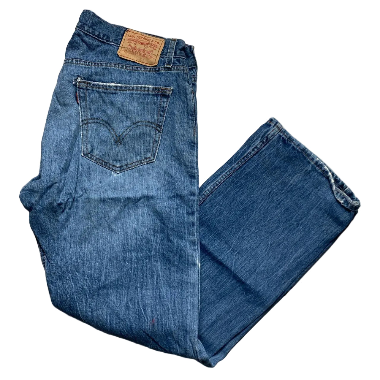 Levis 514 Slim Straight Distressed Jeans (36W)