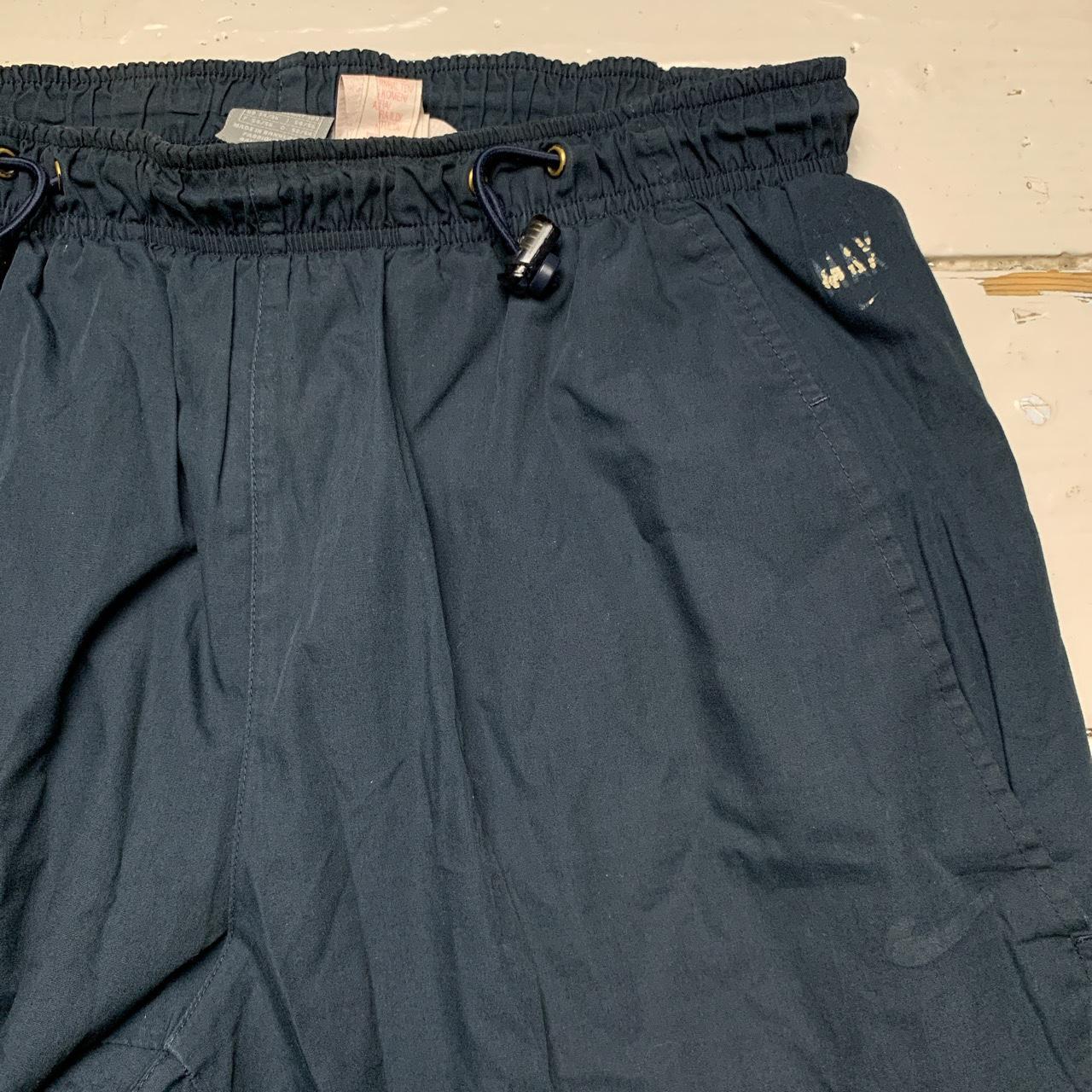 Nike Air Max Vintage Navy and White Shell Trackpant Baggy Bottoms