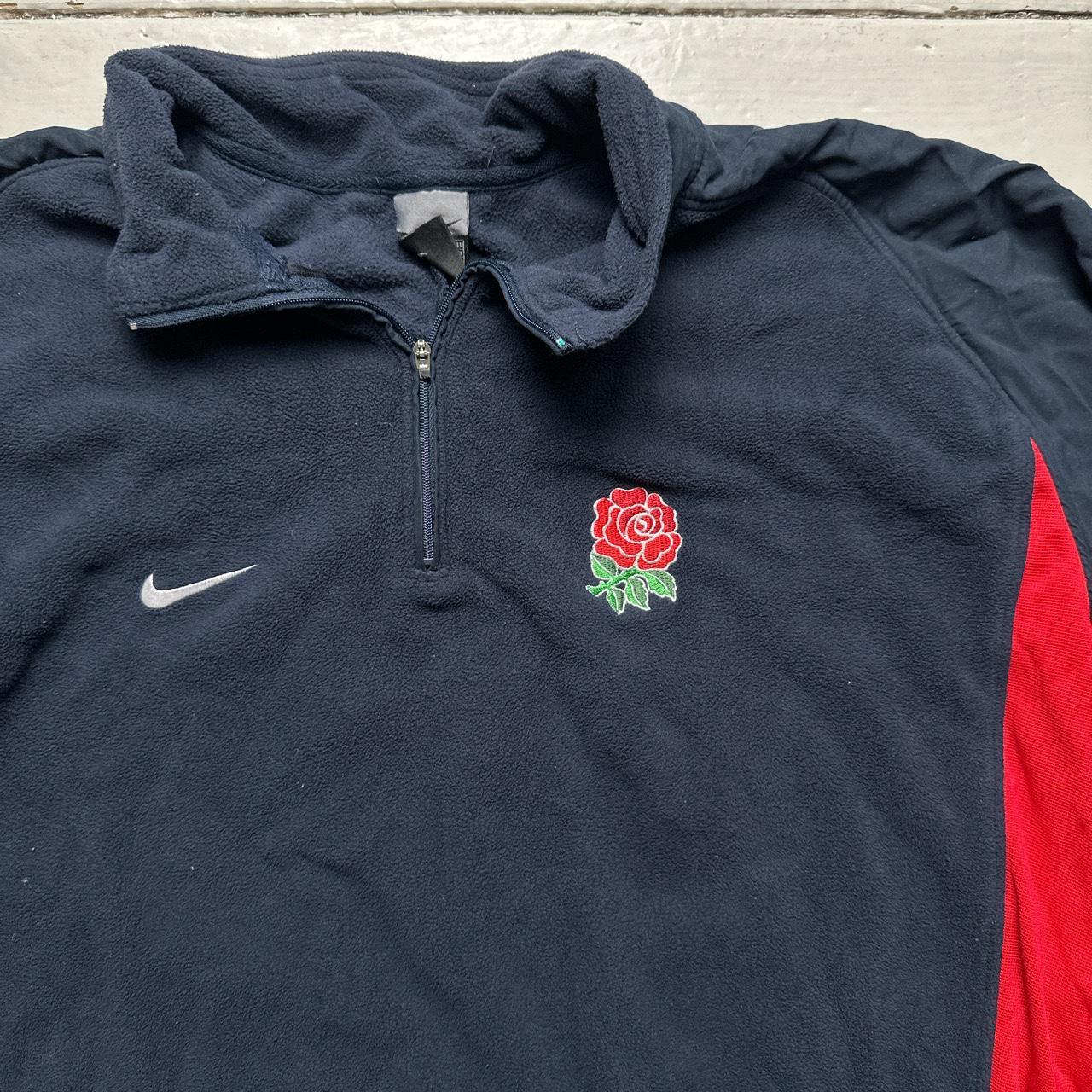 Nike England Rugby Vintage Fleece Quarter Zip Jumper