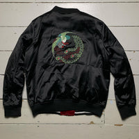 Atmosphere Embroidery Bird Bomber Jacket