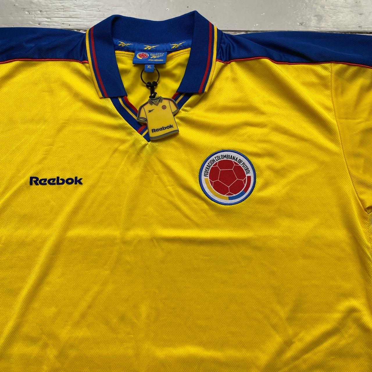 Colombia Reebok Vintage 90’s 1998/9 Football Jersey Yellow Blue and Red