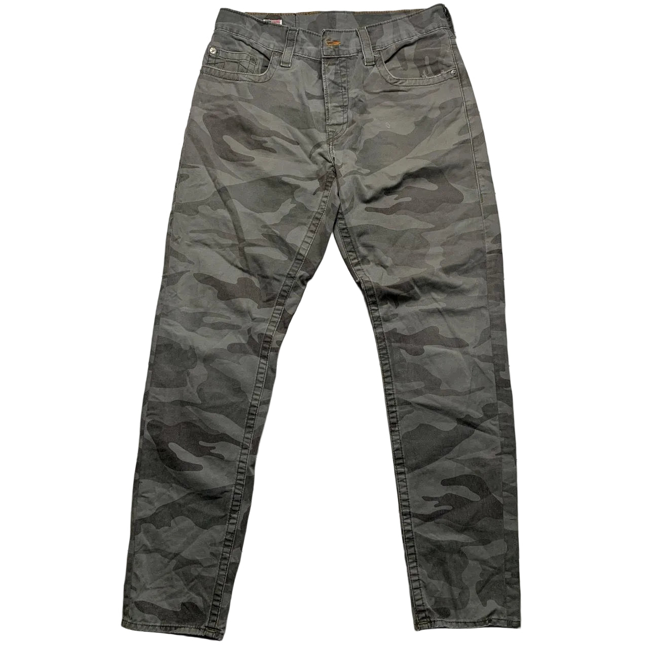 True Religion Geno Vintage Camouflage Stitch Jeans