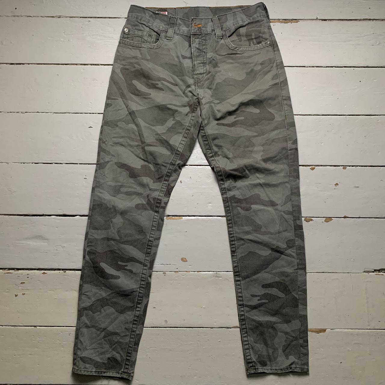 True Religion Geno Vintage Camouflage Stitch Jeans