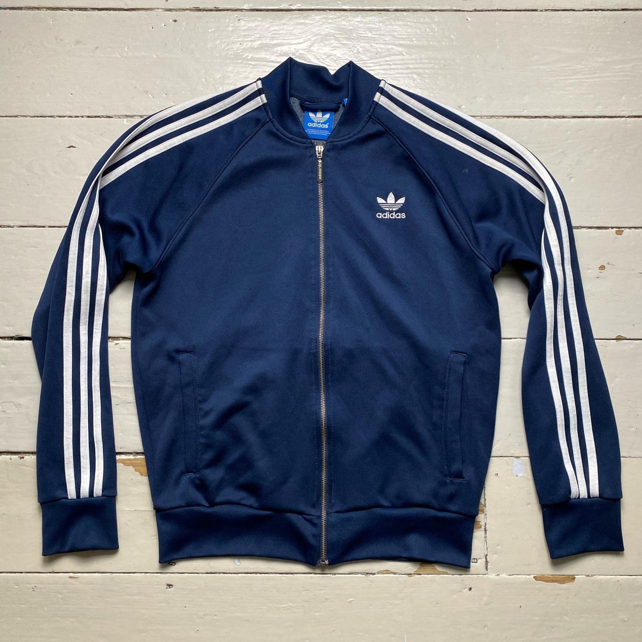 Adidas Originals SST Navy and White 3 Stripe Tracksuit Jacket