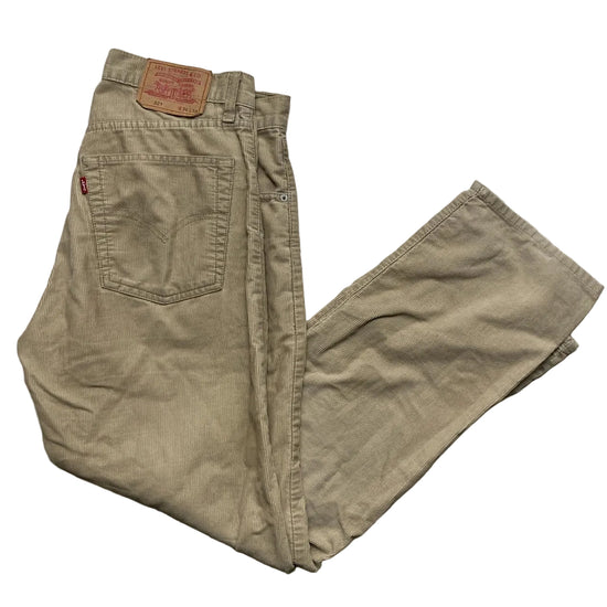 Levis 521 Corduroy Vintage Cream Jeans (34W)