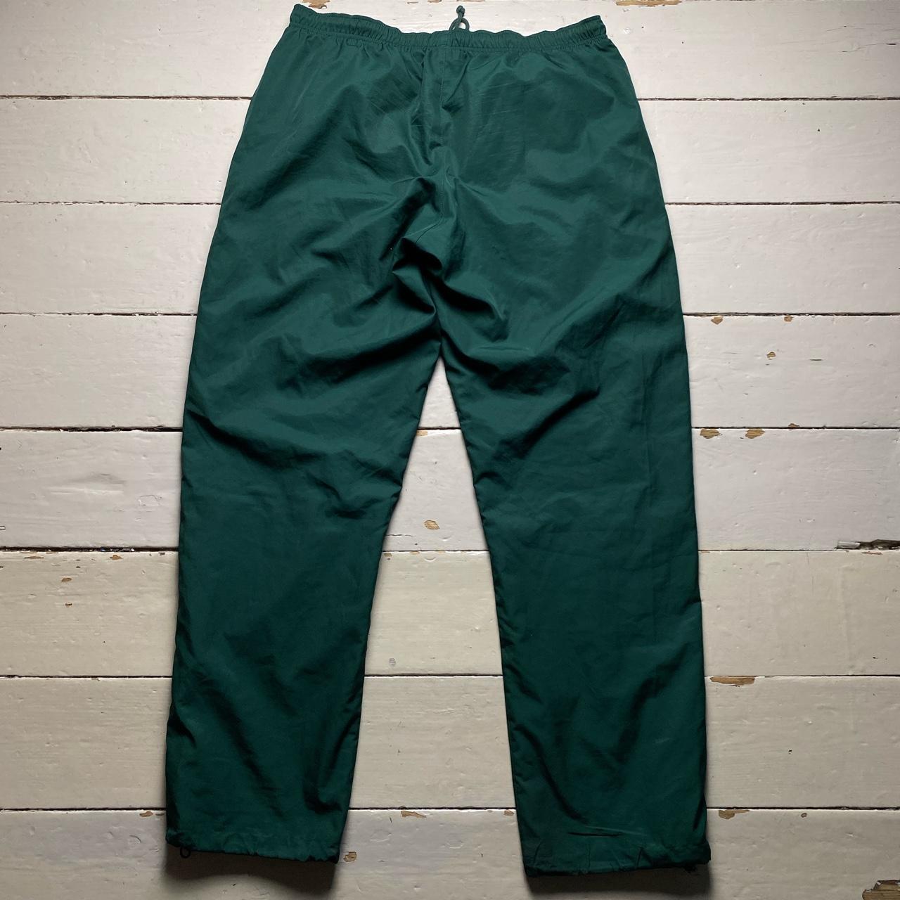Lacoste Vintage Baggy Shell Trackpant Bottoms Green Croc