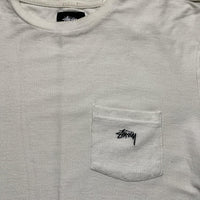Stussy White and Black Pocket T Shirt (S)
