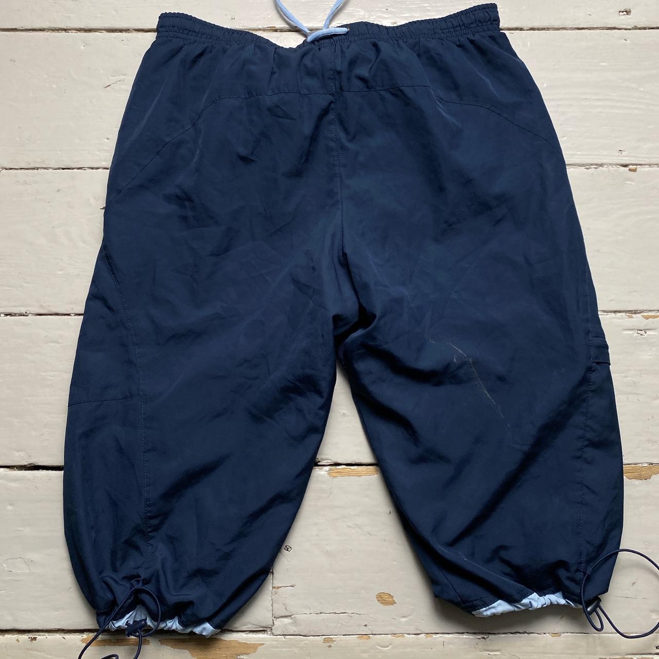 Nike Athletic Vintage Light Baby Blue and Navy Shell Trackpant Shorts
