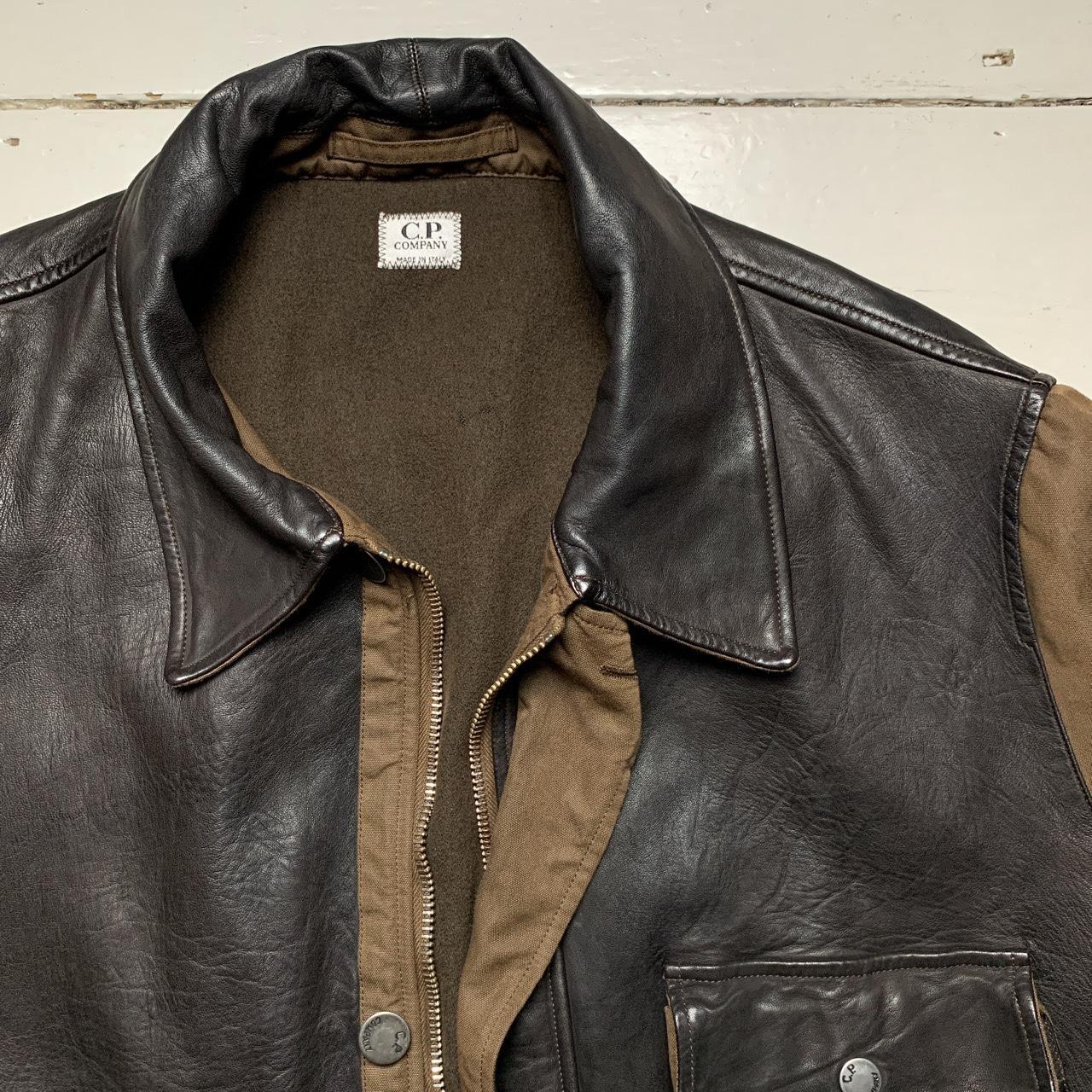 CP Company Vintage Leather Panel Lightweight Jacket