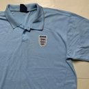 England Admiral Vintage Baby Blue Polo Football Shirt
