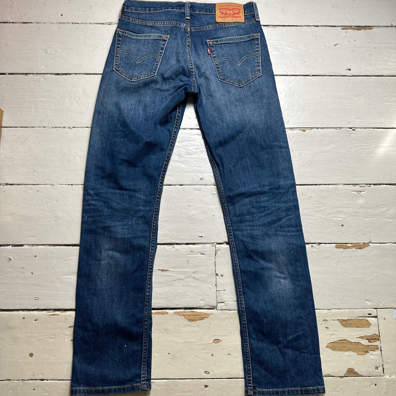 Levis 504 Light Stonewash Navy Jeans