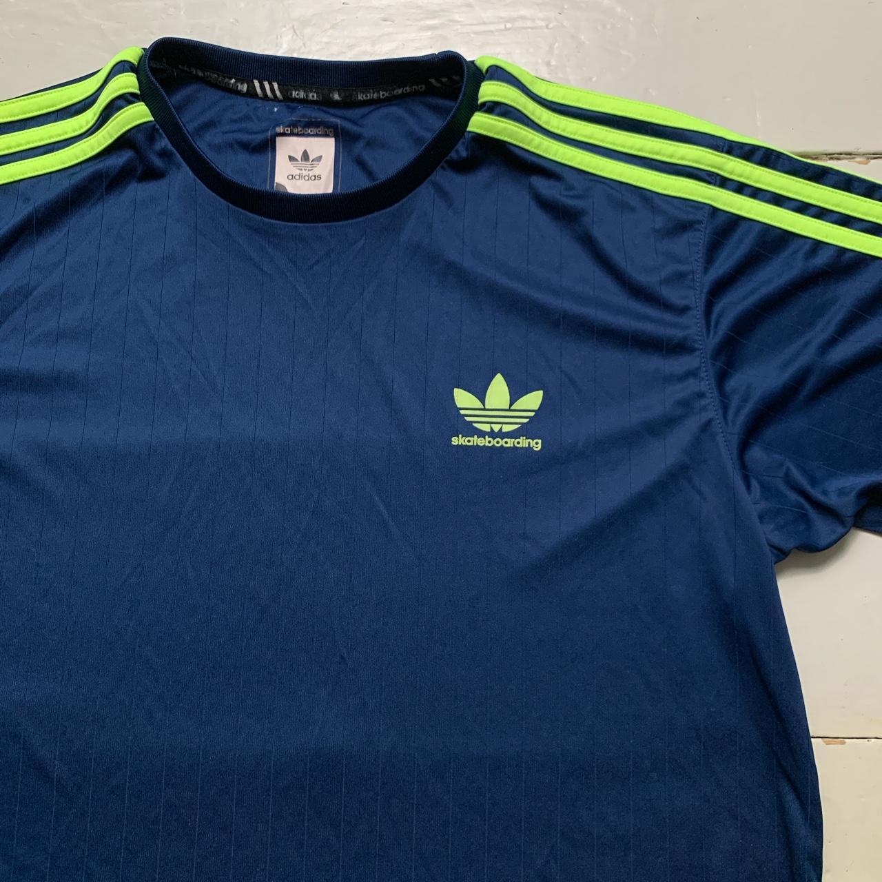 Adidas Skateboarding Navy and Green T Shirt