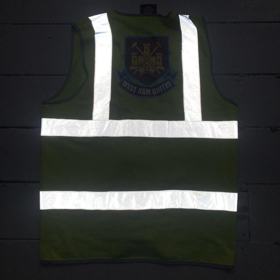 Dickies West Ham United Football Hi Vis Reflective Gilet Vest (L)