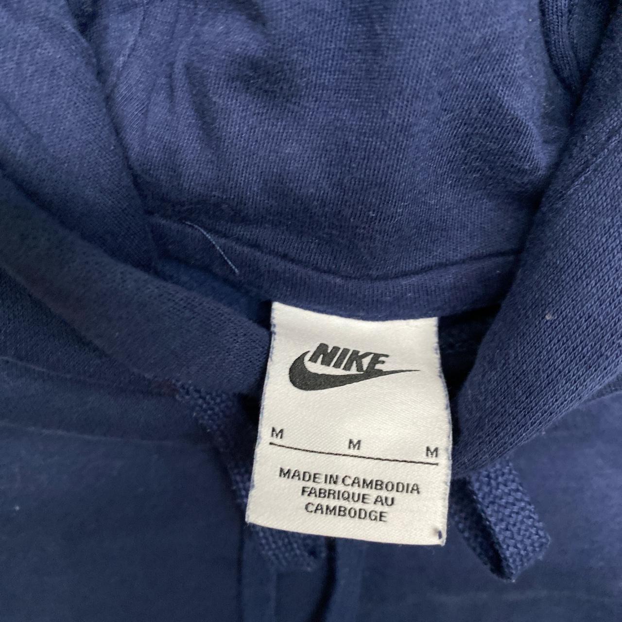 Nike Navy and White Swoosh Hoodie