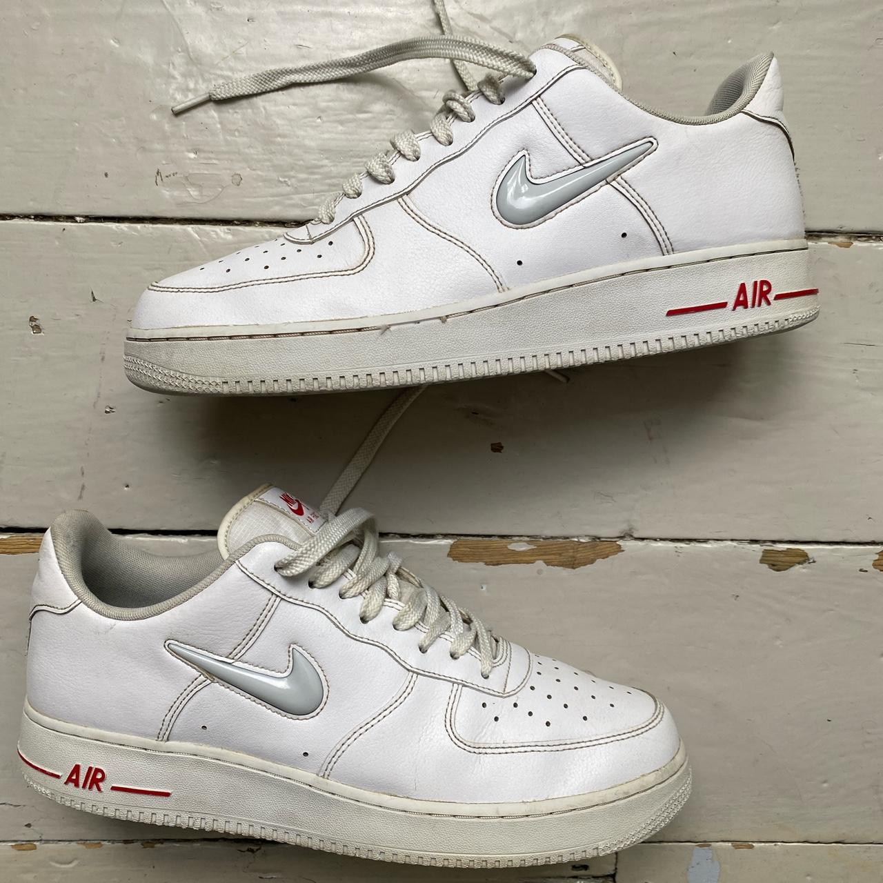 Nike Air Force 1 Jewel White and Red