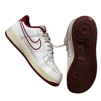 Nike Air Force 1 White and Burgundy (UK 11)