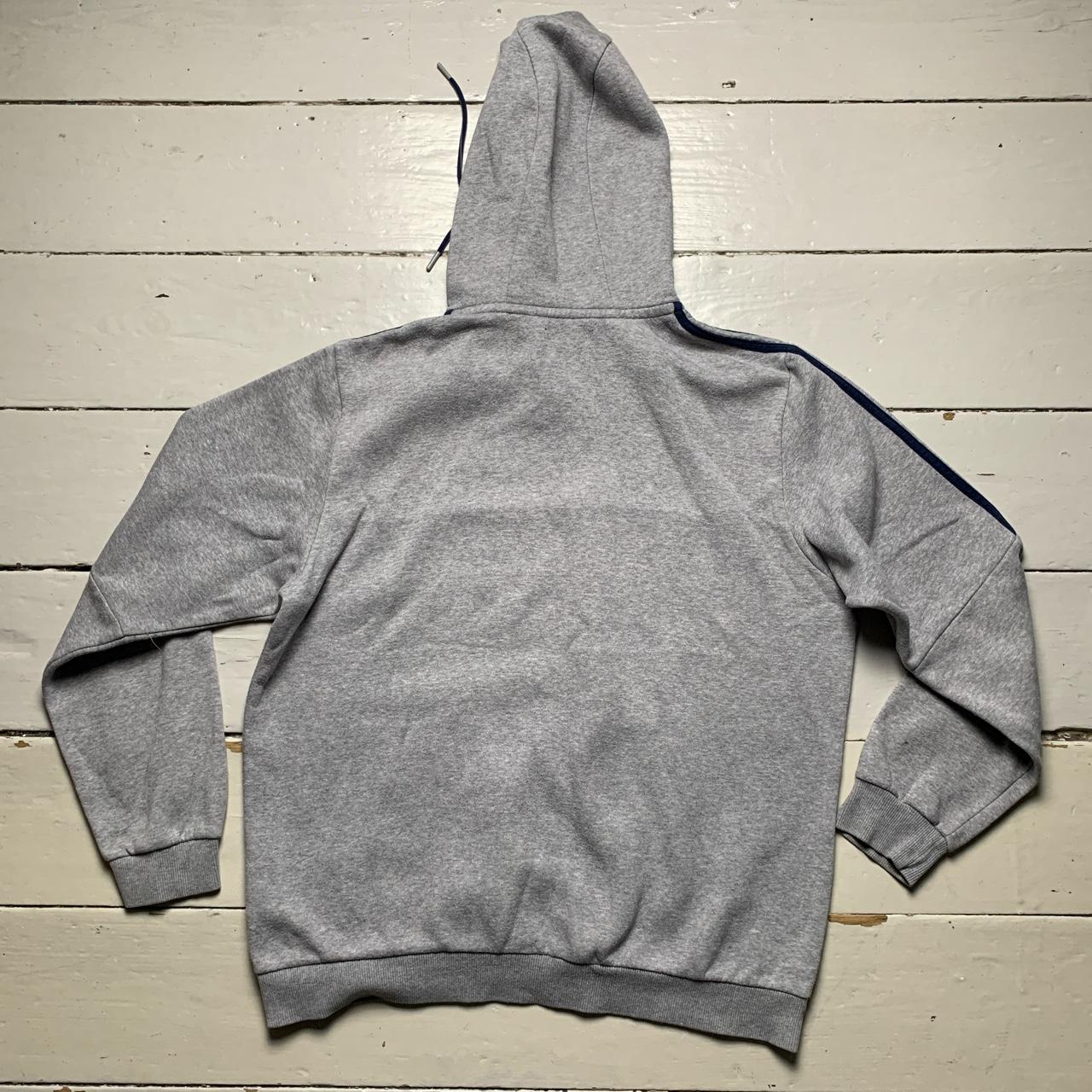 Adidas Navy Stripes and Grey Quarter Zip Hoodie