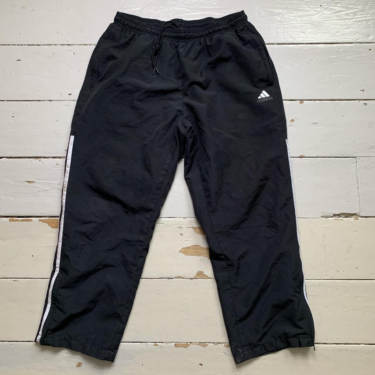 Adidas Black and White Shell Track Pant Baggy Long Shorts