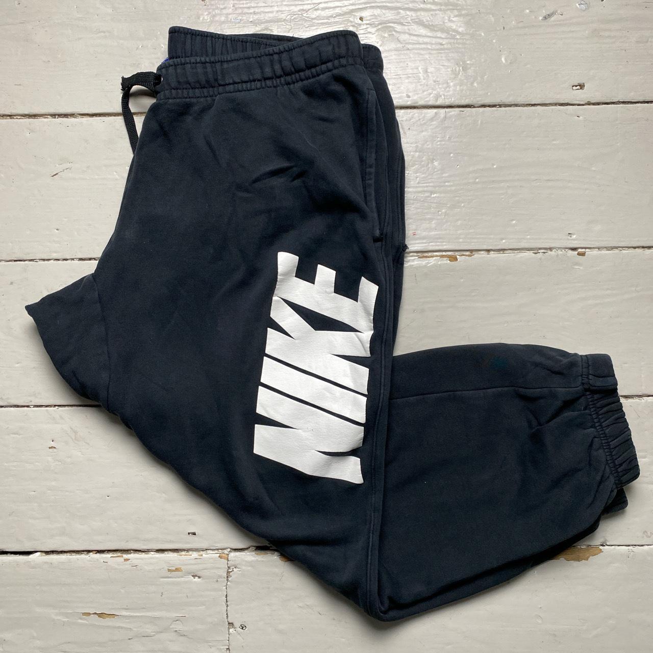 Nike Club Black and White Baggy Joggers