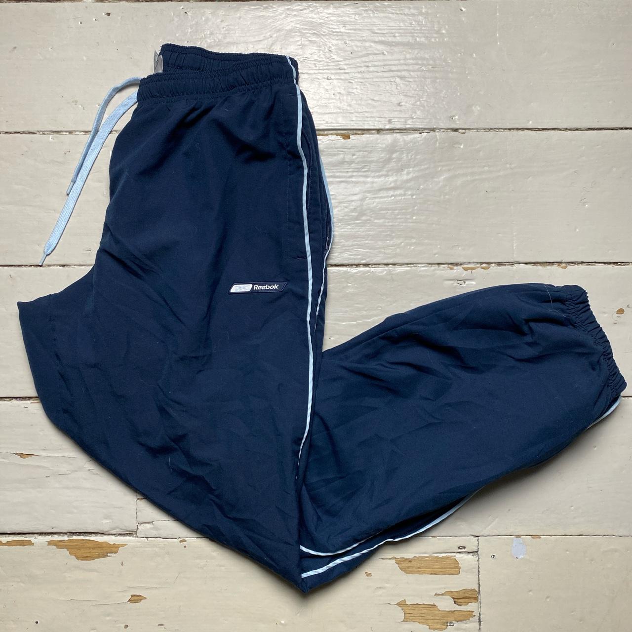 Reebok Navy and Light Blue Shell Baggy Bottoms