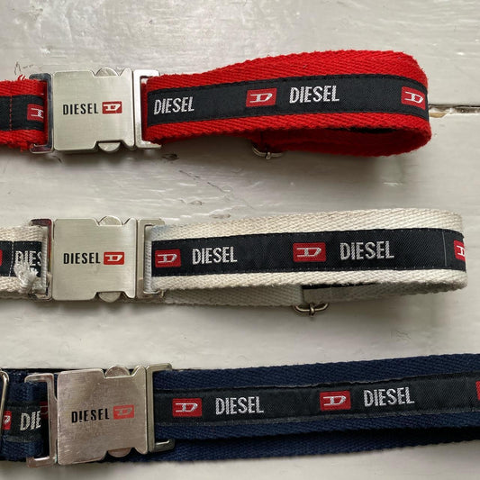 Diesel Vintage Clasp Cargo Type Canvas Belts