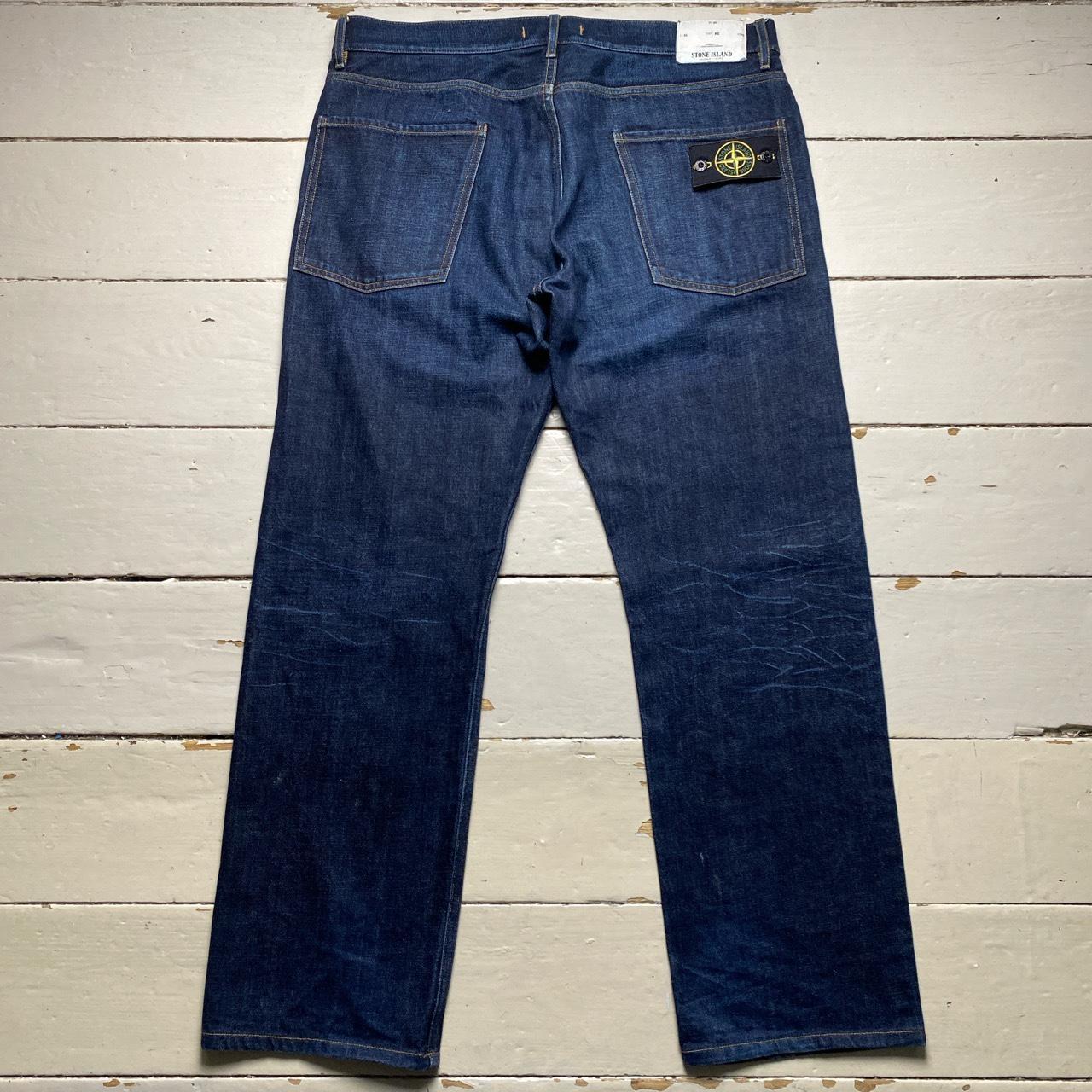 Stone Island Navy Baggy Jeans