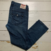 True Religion Zach Blue Stitch Jeans