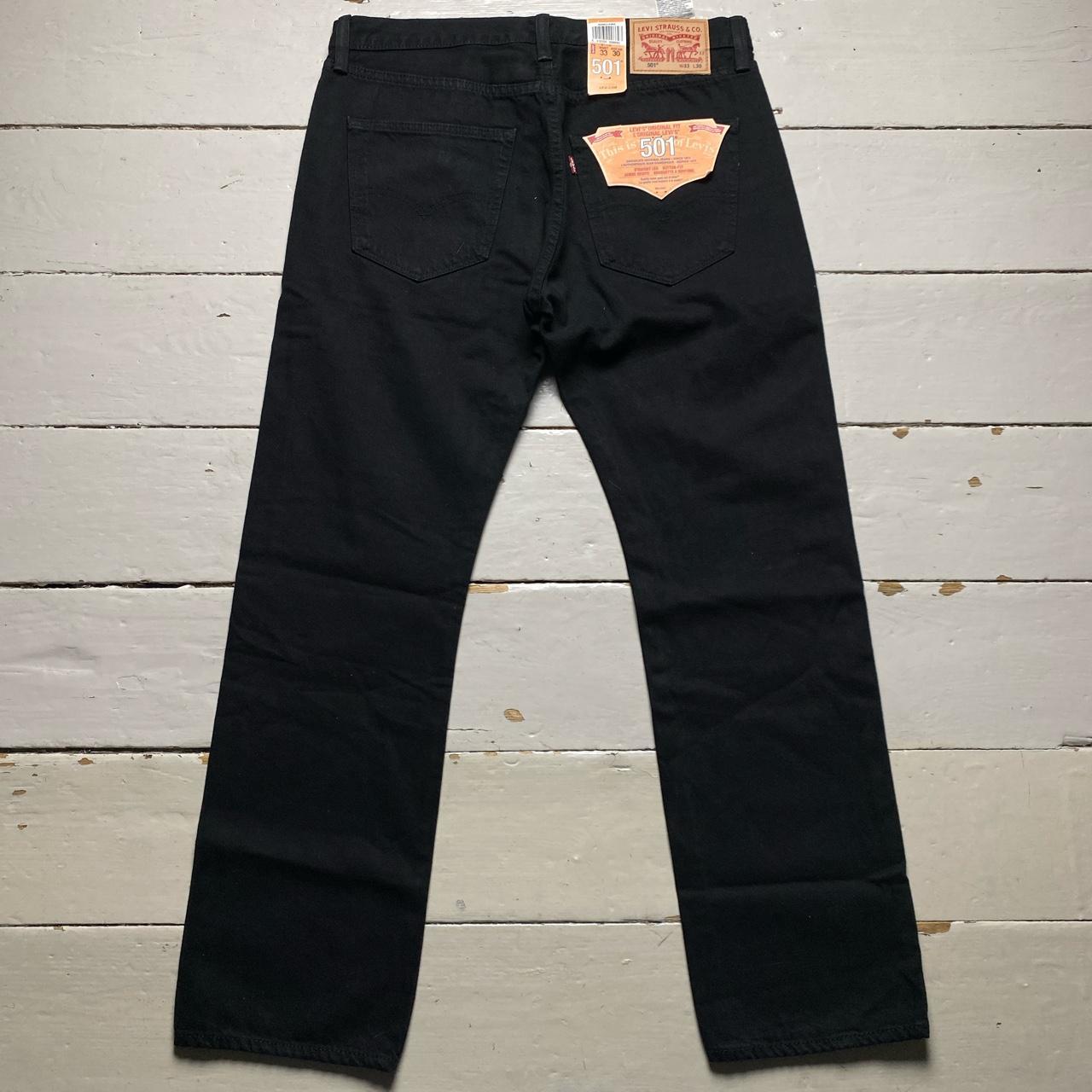 Levis 501 Jet Black Baggy Jeans