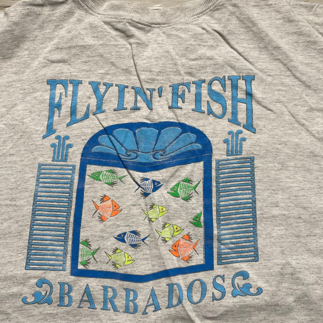 Flyin Fish Cropped Womens Grey Oversized T Shirt